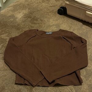 Women’s Brown Anthropologie Top with Cutouts